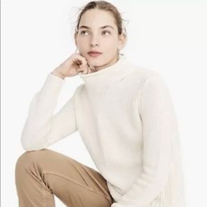 J.CREW 1988 Rollneck Sweater Ivory Cotton Pullover J0437 Fits like Womens Size M